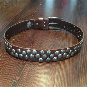 Studded leather Hewitt belt - Bed Stu - Size S